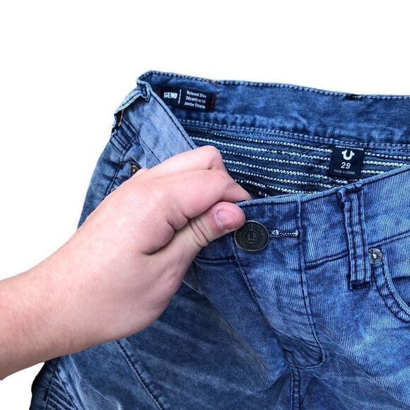 True Religion Jeans Size 29 GENO Relaxed Slim Blue - Picture 8 of 10